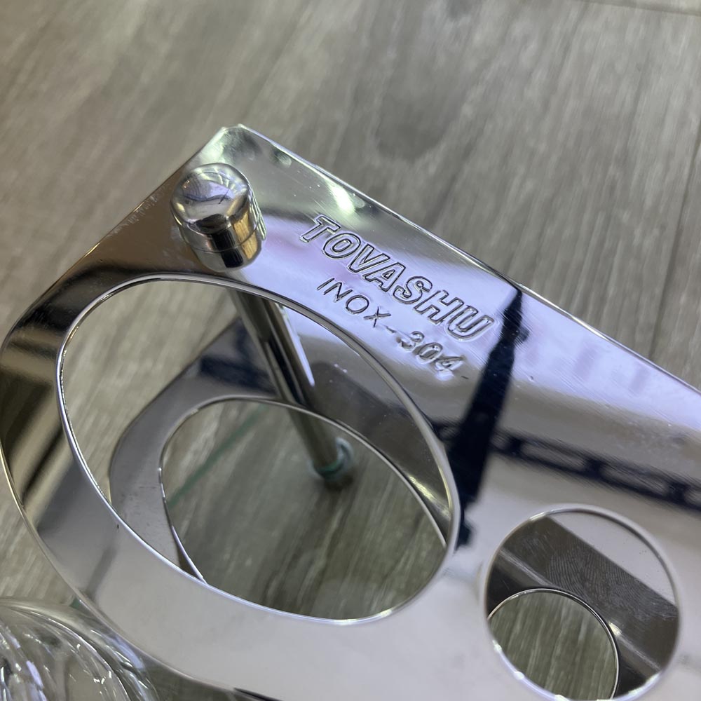 Kệ ly đôi inox 304 Tovashu 6633