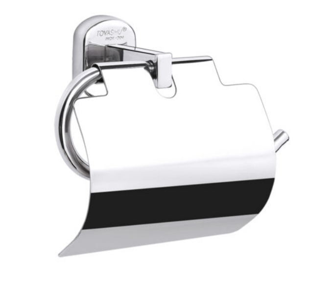 Lô giấy vệ sinh nắp ovan inox 304 Tovashu C3
