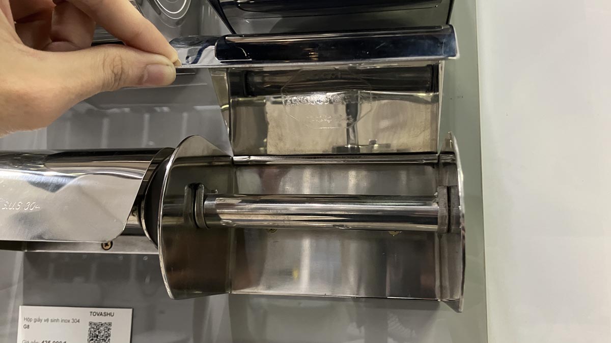 Hộp giấy vệ sinh inox 304 Tovashu G8