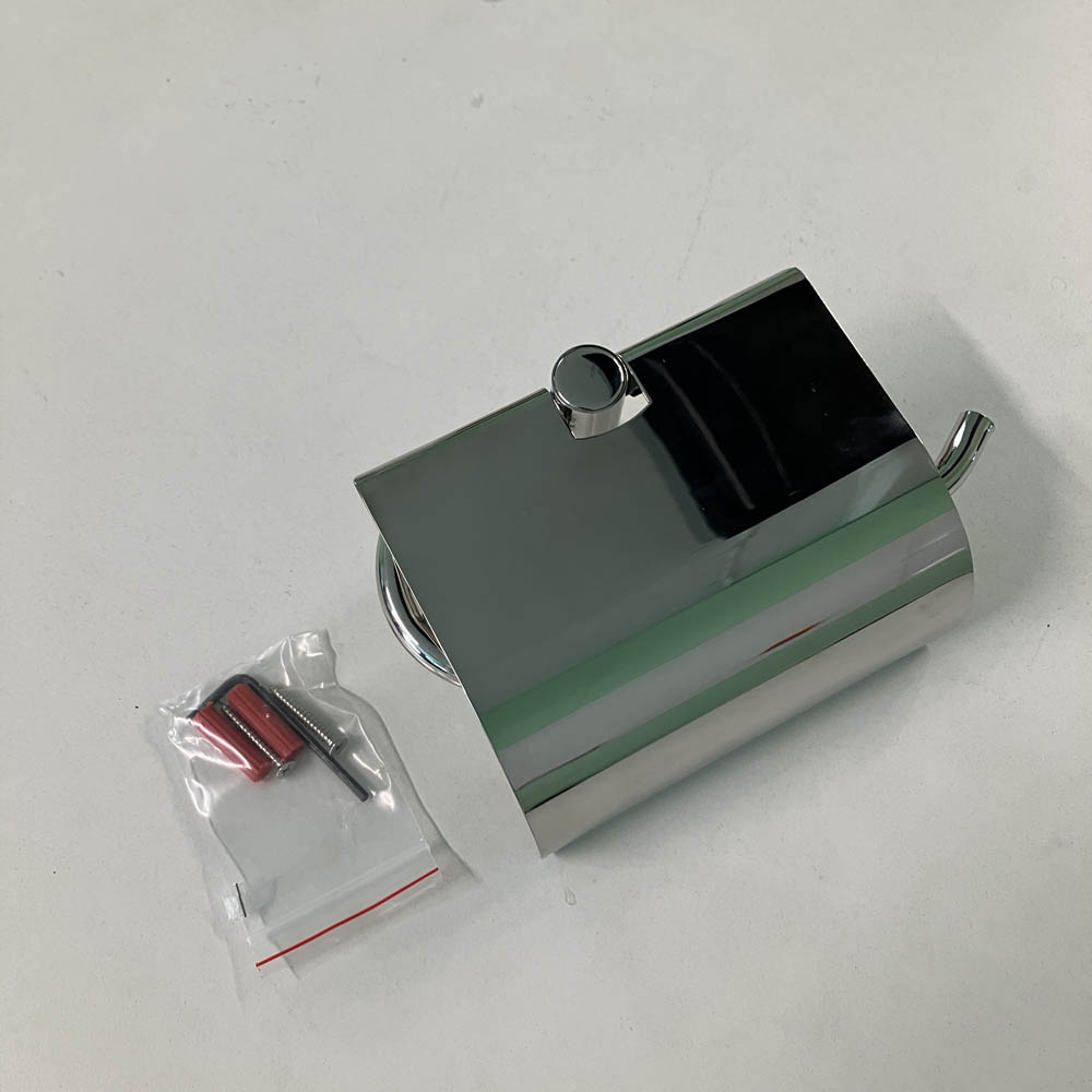 Lô giấy vệ sinh nắp tròn inox 304 Tovashu B3