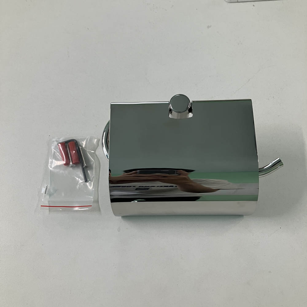 Lô giấy vệ sinh nắp tròn inox 304 Tovashu B3