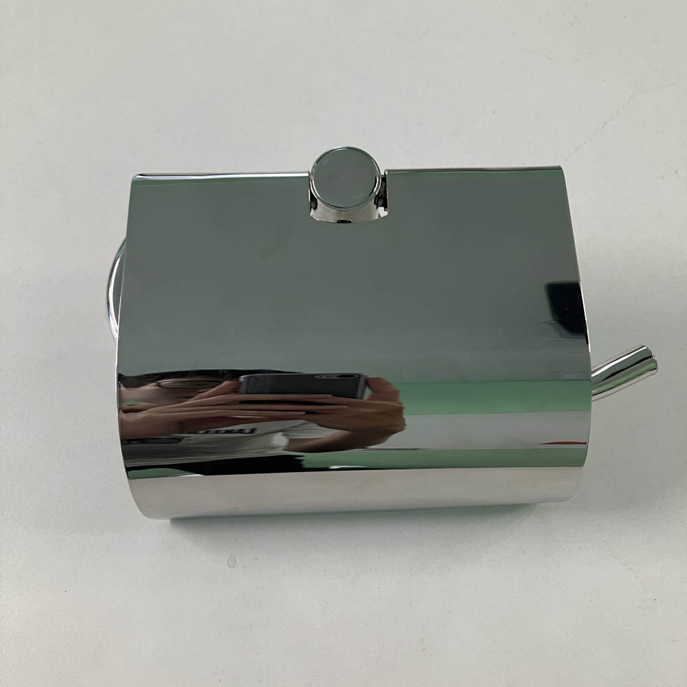 Lô giấy vệ sinh nắp tròn inox 304 Tovashu E3