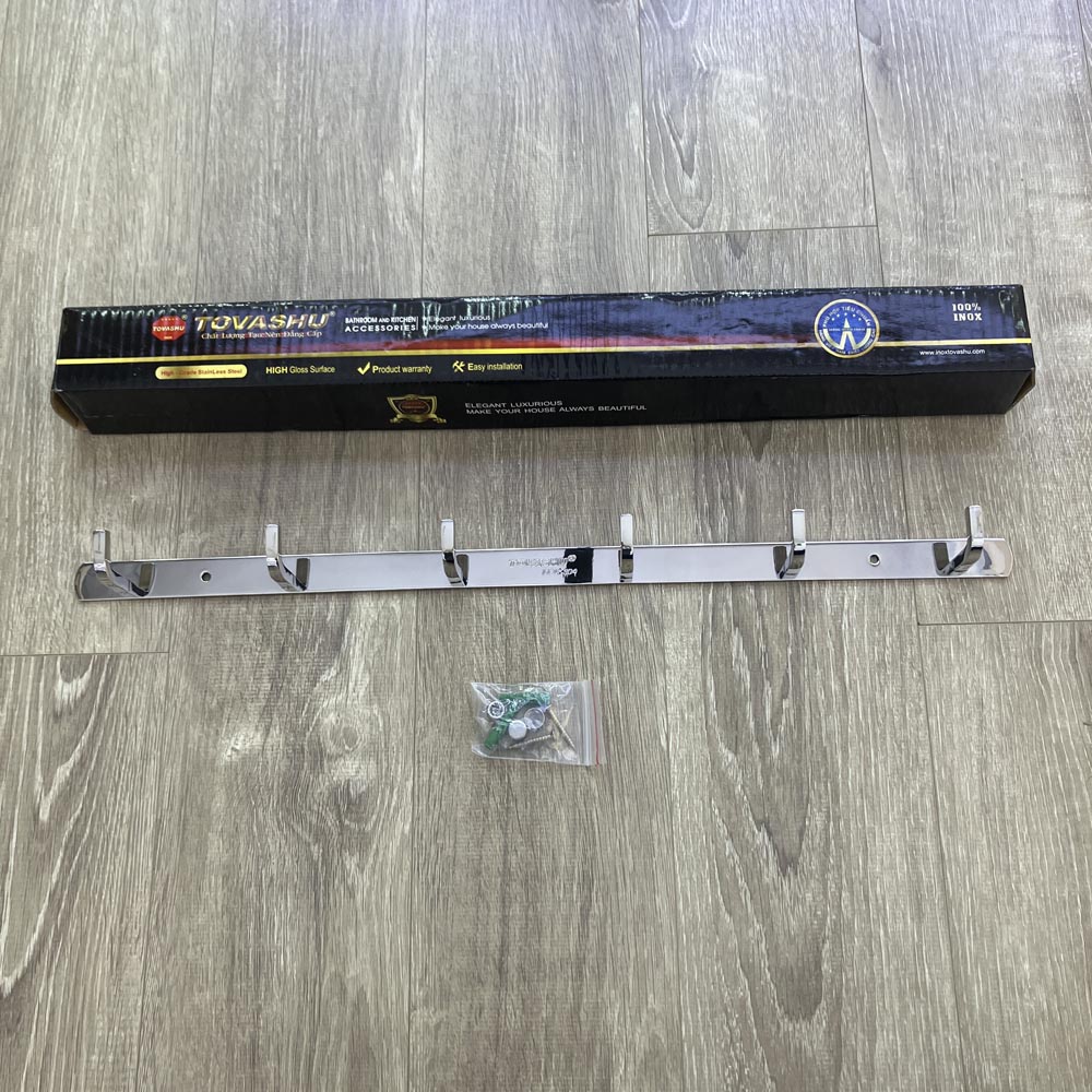 Móc áo vuông 4 móc inox 304 Tovashu MI4/5/6