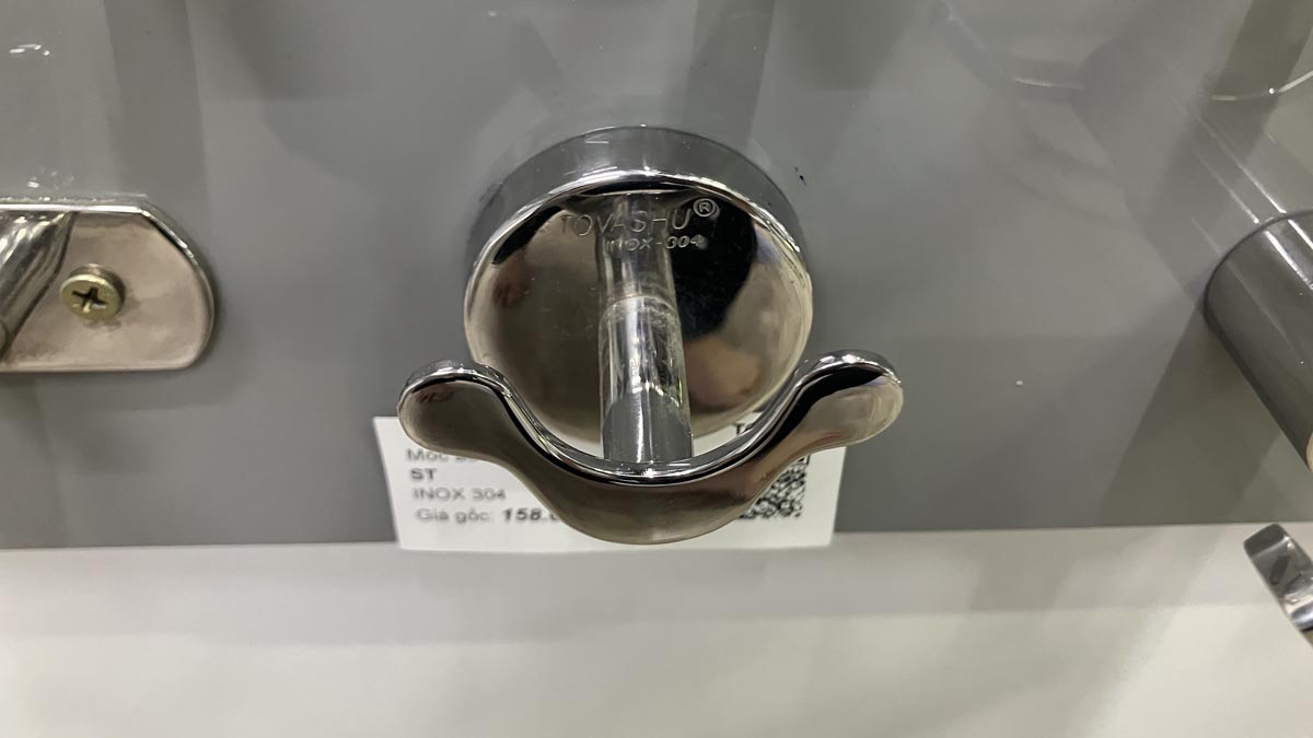 Móc áo đôi mickey tròn inox 304 Tovashu ST