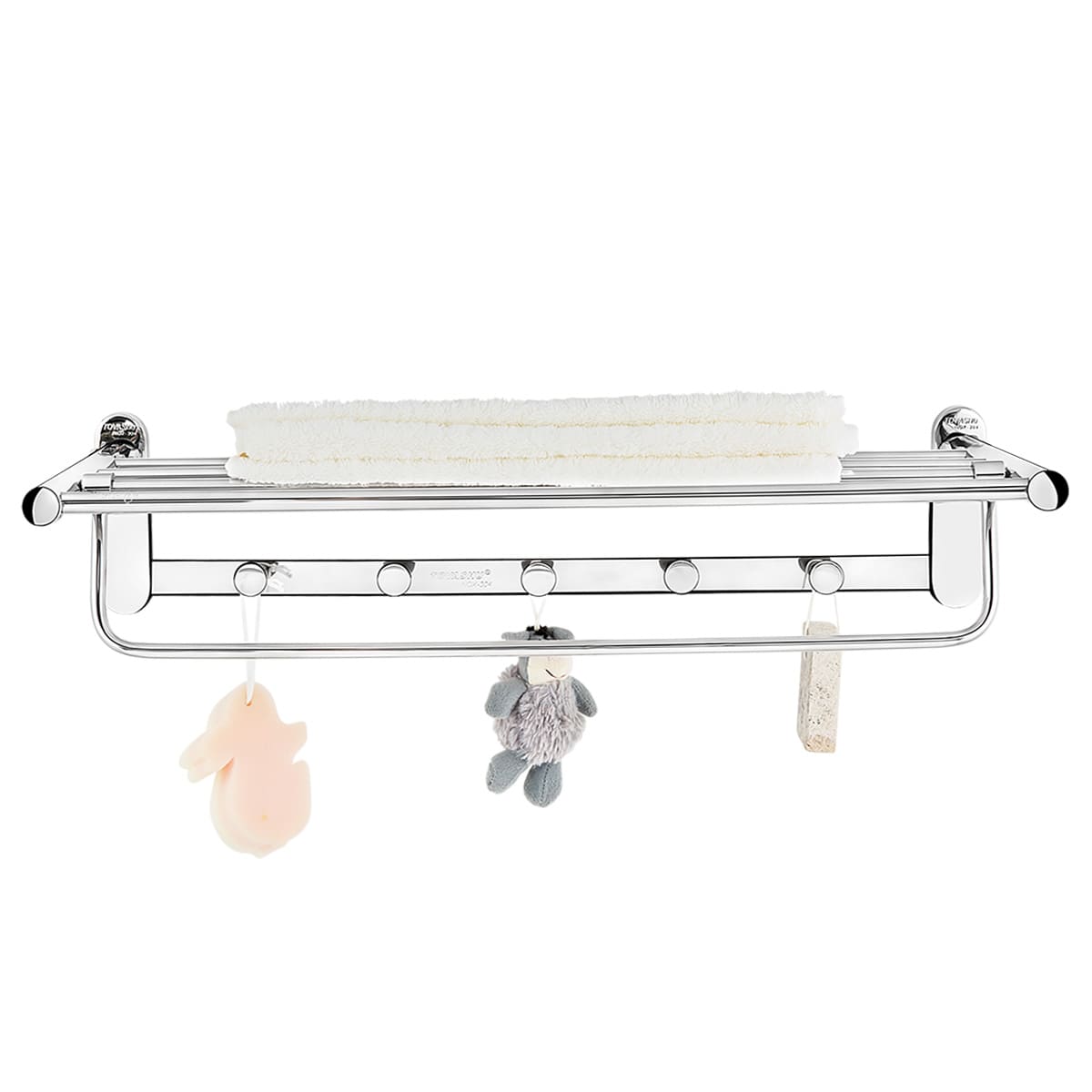 Thanh treo khăn 5 móc tròn inox 304 Tovashu CX5