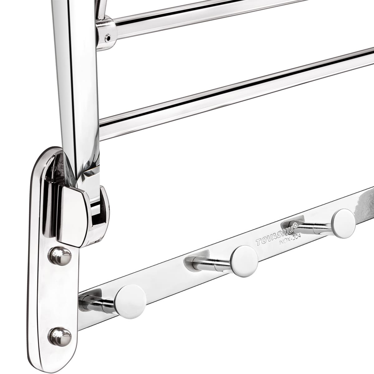 Thanh treo khăn 5 móc tròn inox 304 Tovashu CX5
