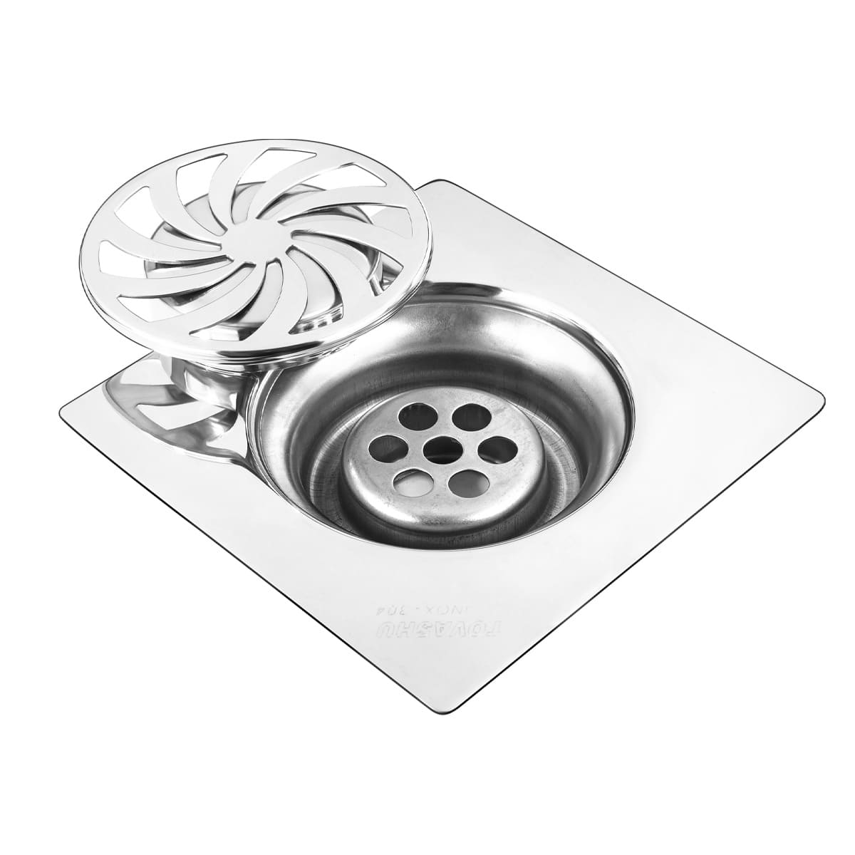 Thoát sàn 1 tấc 5 inox 304 Tovashu HG1