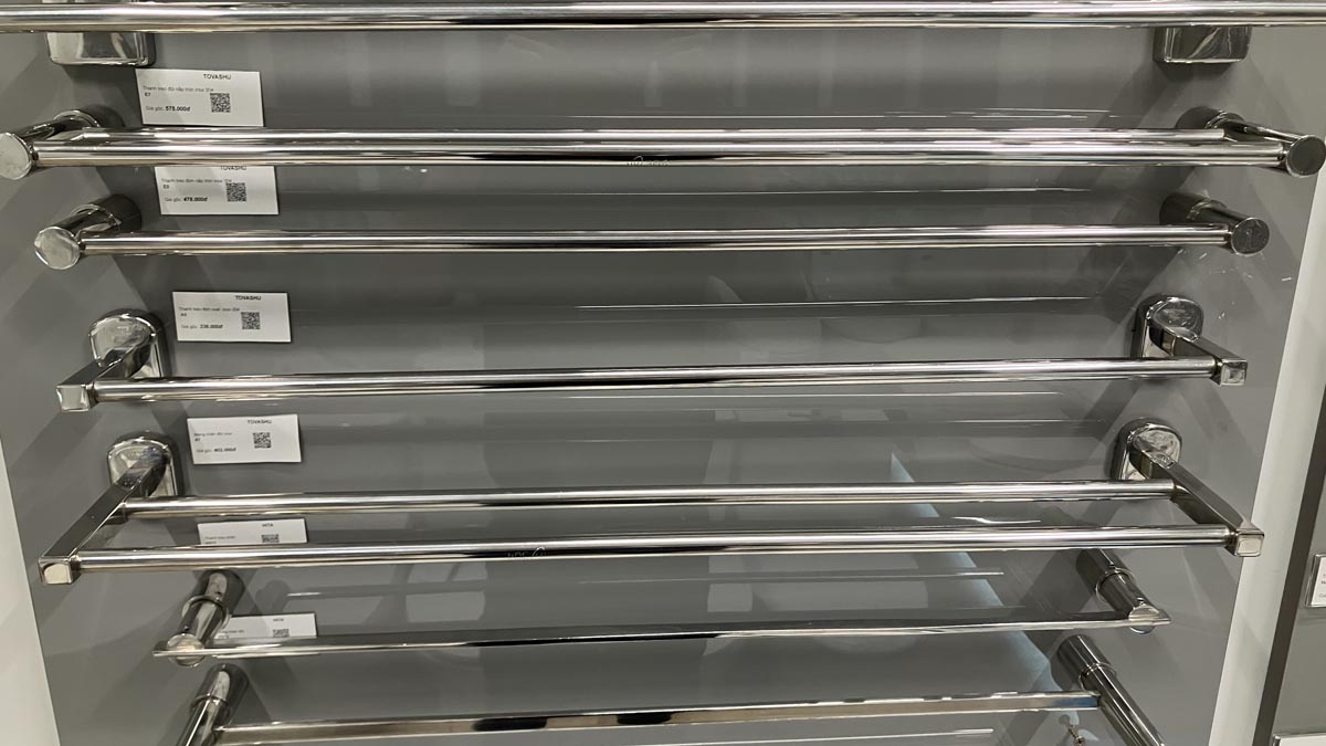 Máng khăn đơn nắp ovan inox 304 Tovashu A5