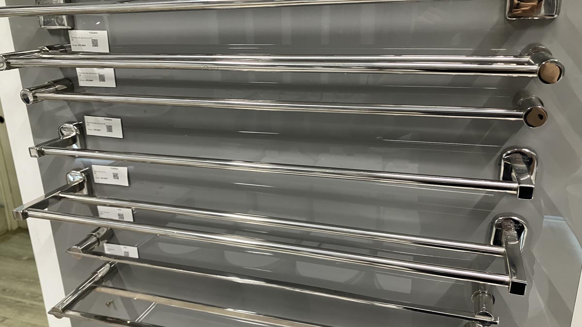 Máng khăn đơn nắp ovan inox 304 Tovashu A5