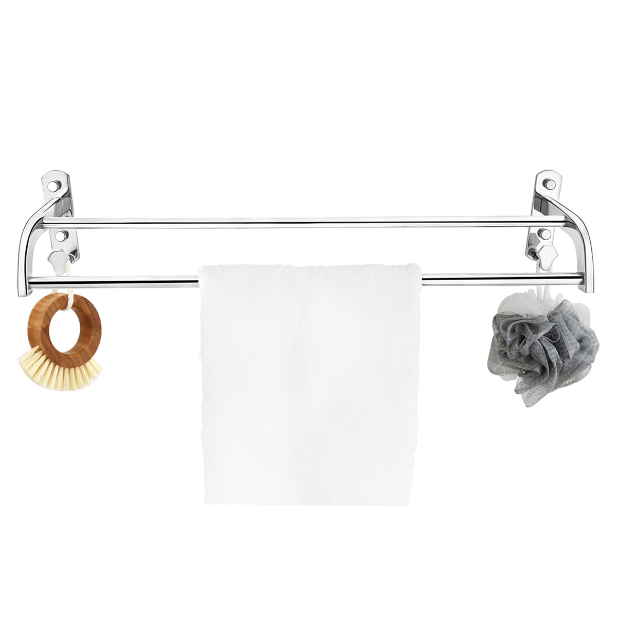 Thanh treo khăn + móc vợt inox 304 Tovashu AB7