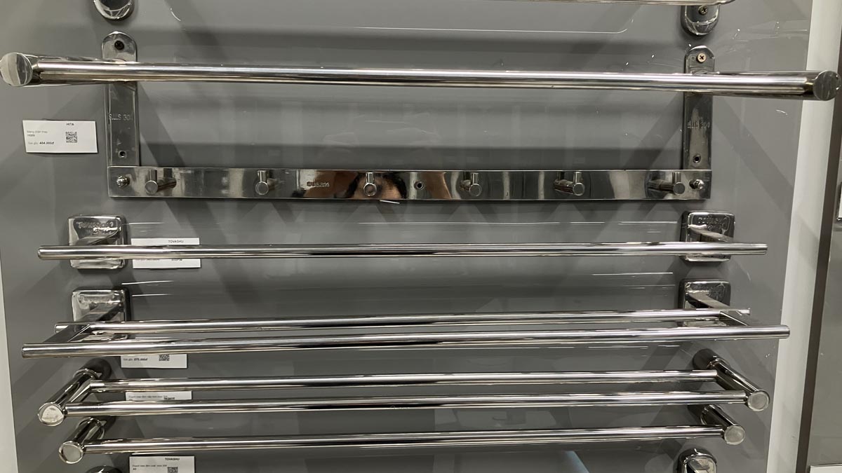 Máng khăn đơn inox 304 Tovashu CV5