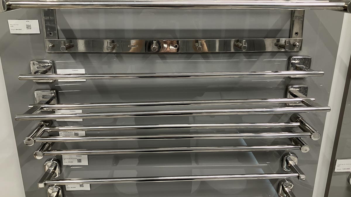 Máng khăn đôi inox 304 Tovashu CV7