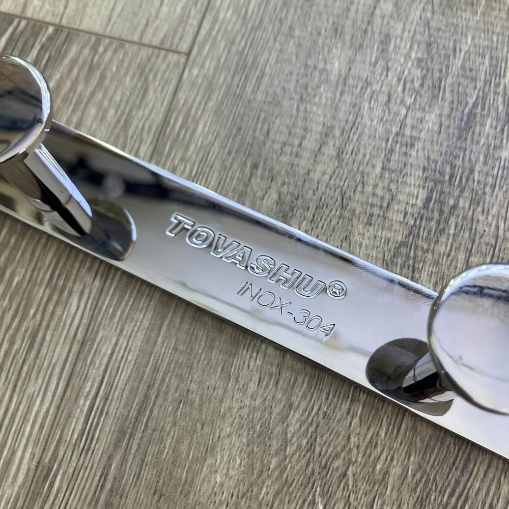 Thanh treo khăn 5 móc tròn inox 304 Tovashu CX5