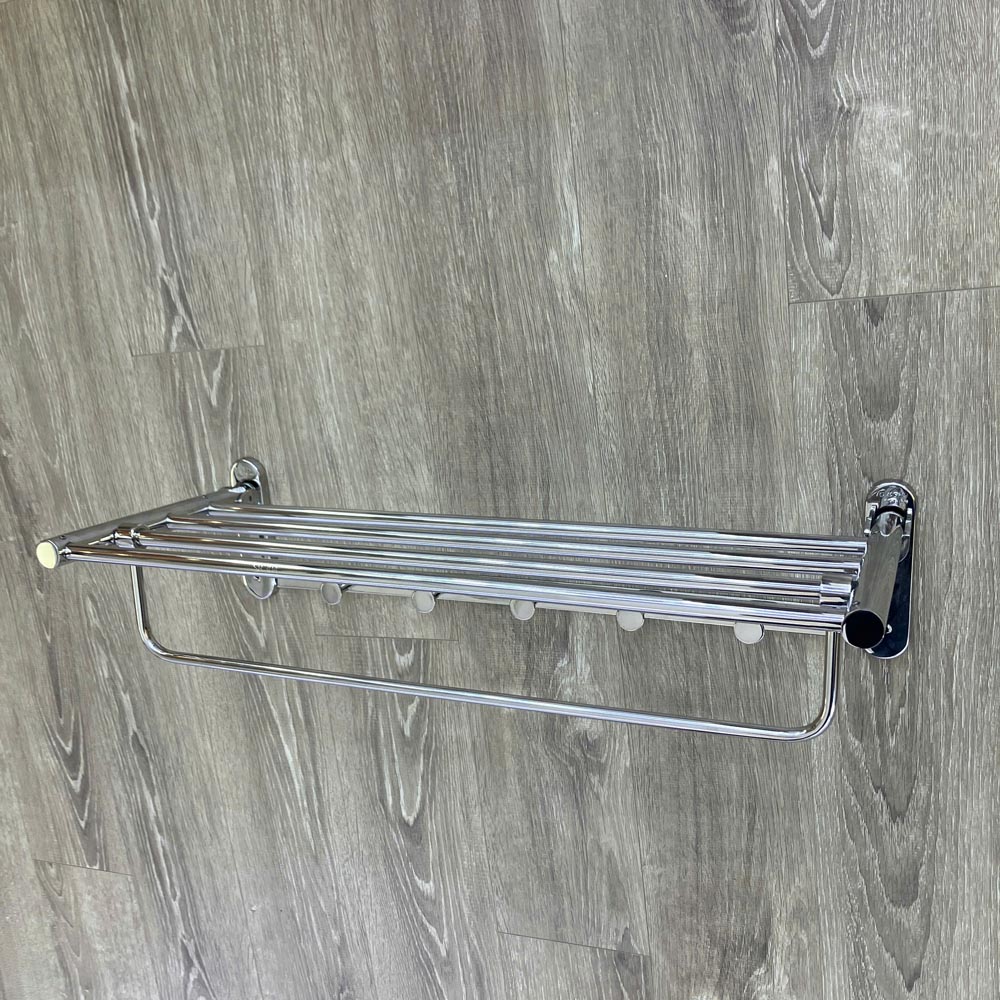Thanh treo khăn 5 móc tròn inox 304 Tovashu CX5