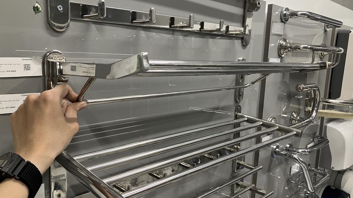 Thanh treo khăn Inox 304 Tovashu HS1