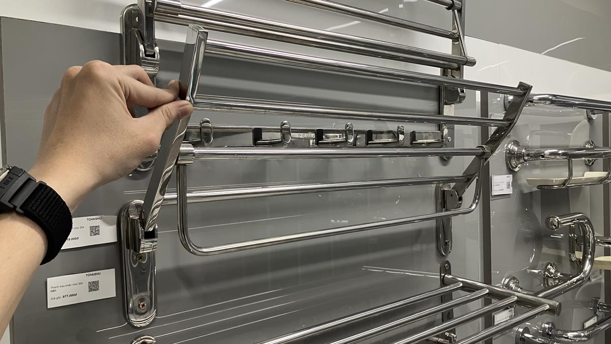 Thanh treo khăn Inox 304 Tovashu HS1