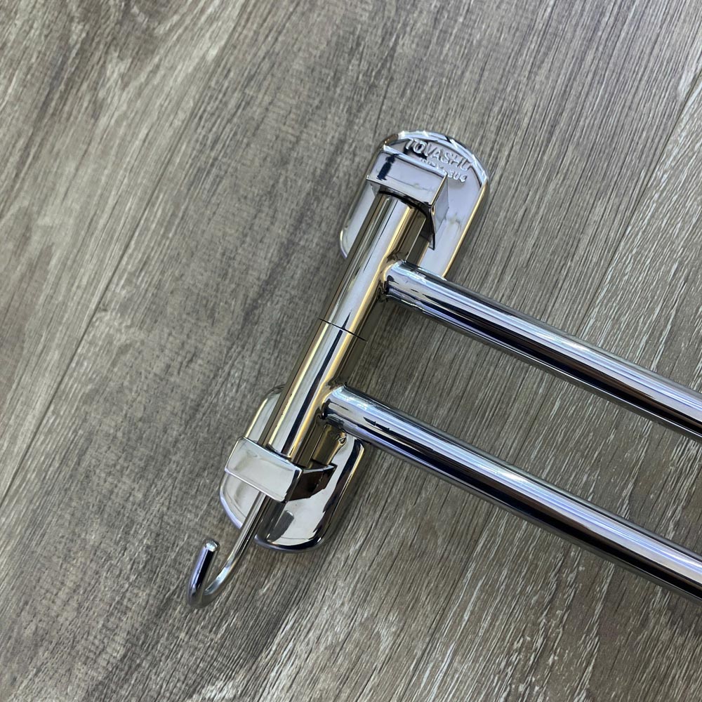 Máng khăn 2 chia nắp ovan Inox 304 Tovashu S2V