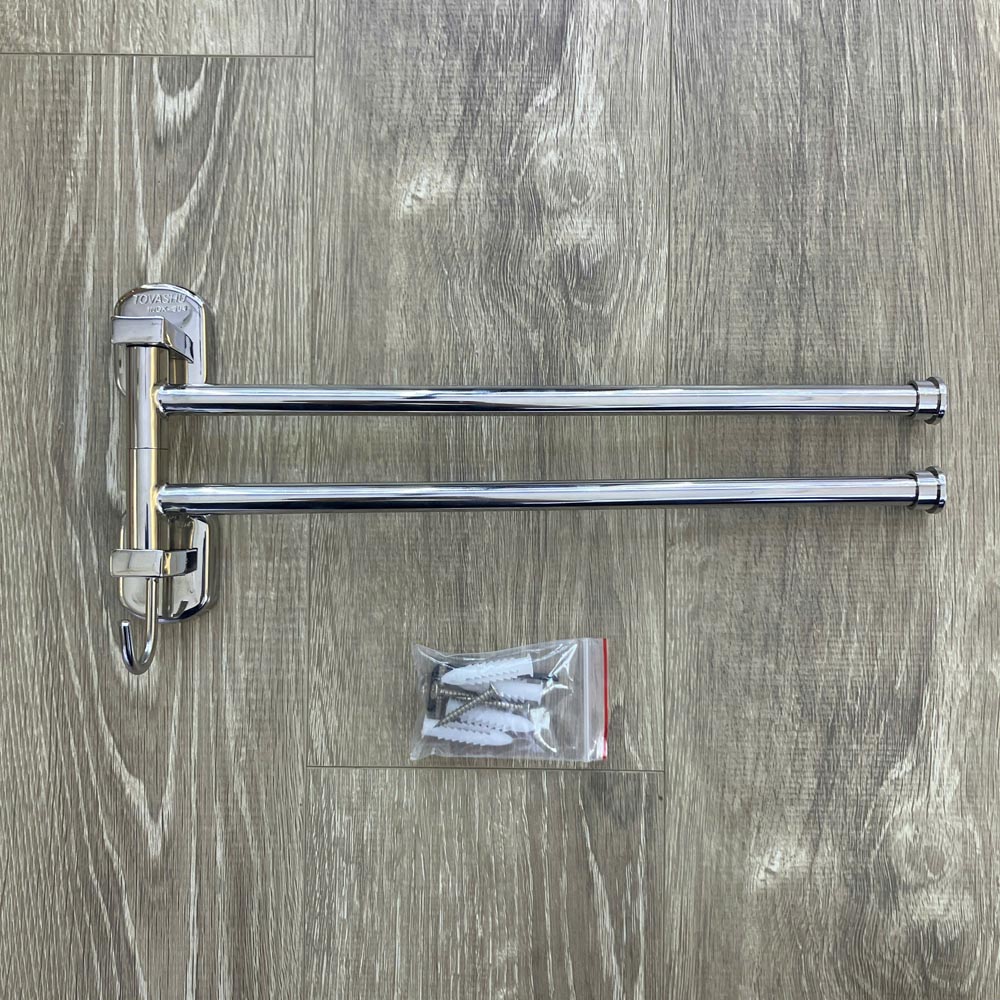 Máng khăn 2 chia nắp ovan Inox 304 Tovashu S2V