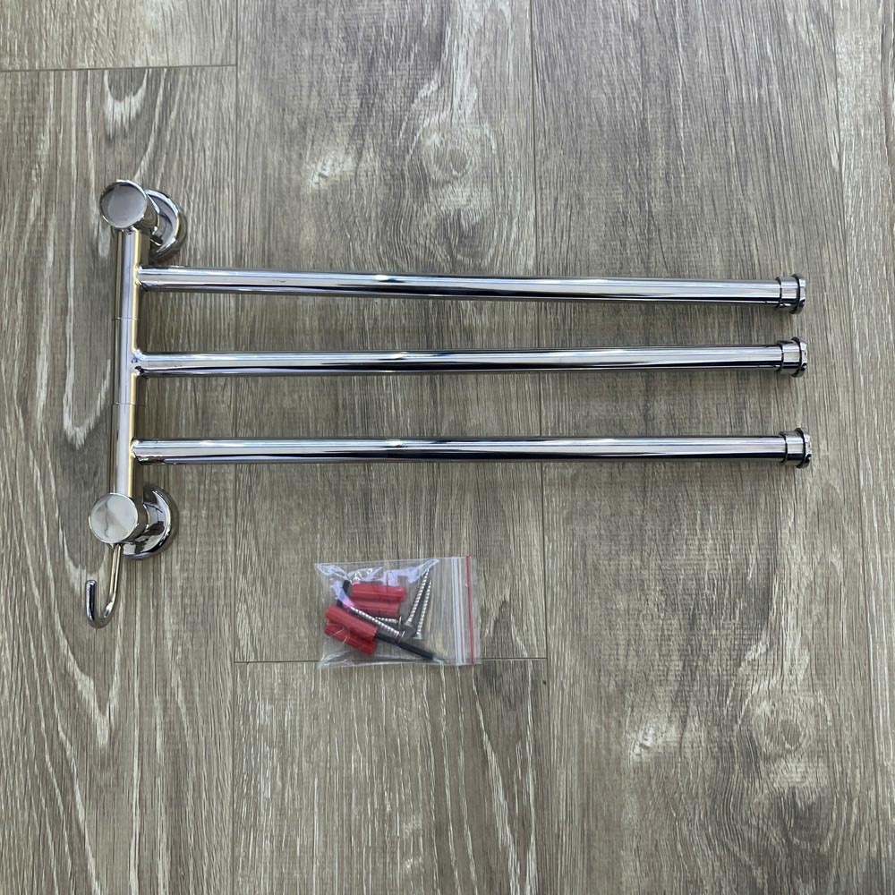 Máng khăn 3 chia nắp tròn Inox 304 Tovashu S3T