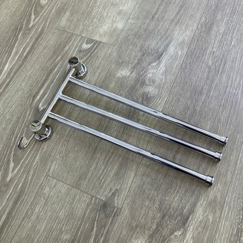 Máng khăn 3 chia nắp tròn Inox 304 Tovashu S3T