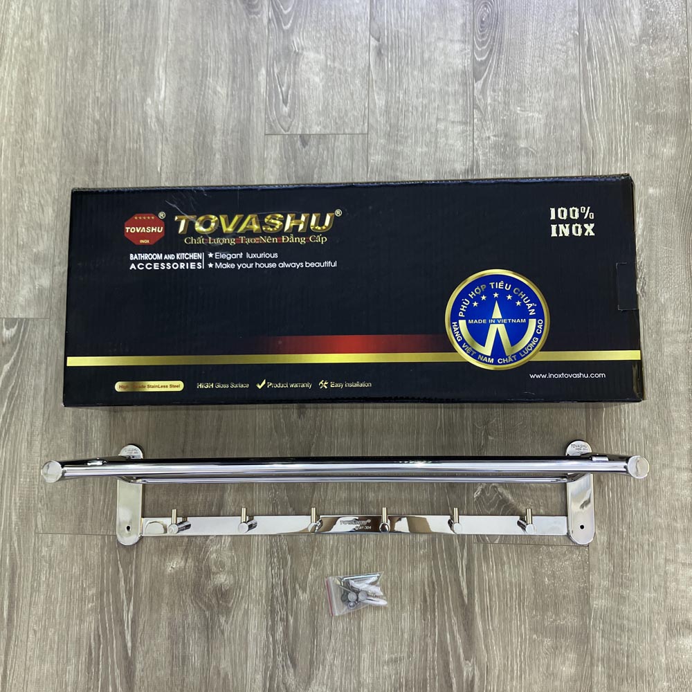 Thanh treo khăn inox 304 Tovashu X2