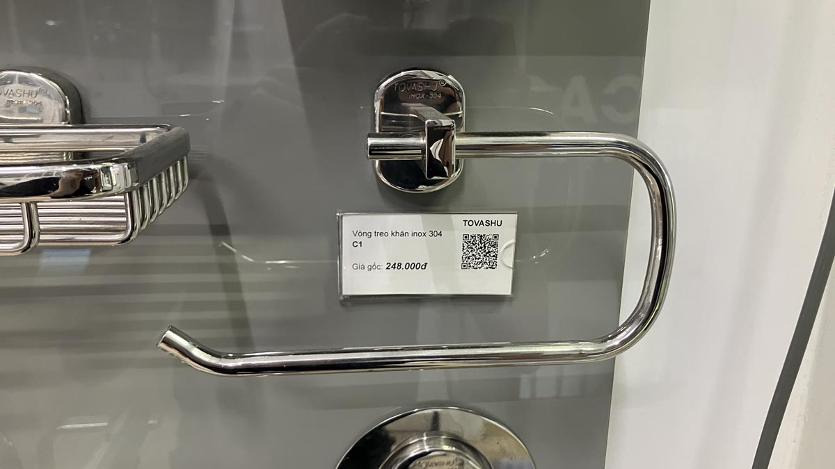 Vòng treo khăn inox 304 Tovashu C1