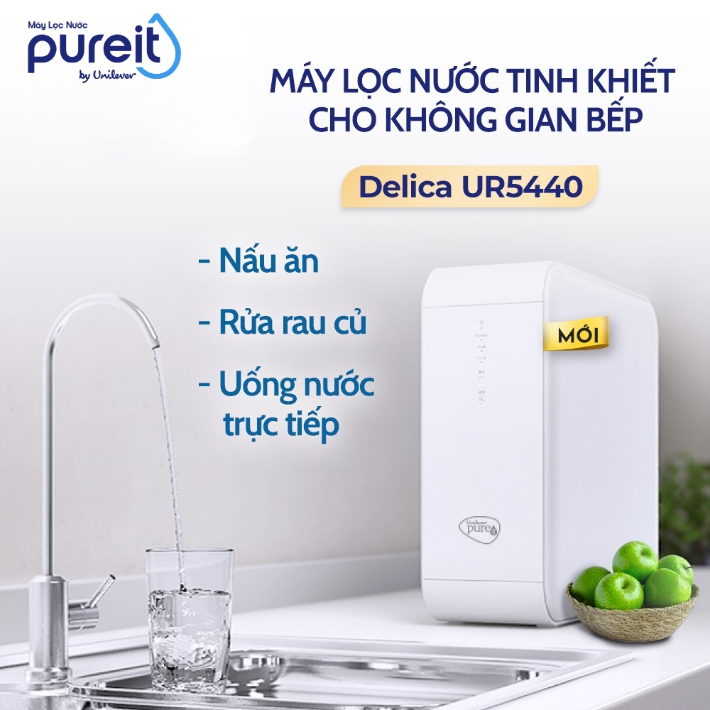 Máy Lọc Nước Âm Tủ Bếp Unilever Pureit DELICA UR5440 (công suất lọc 11000L)