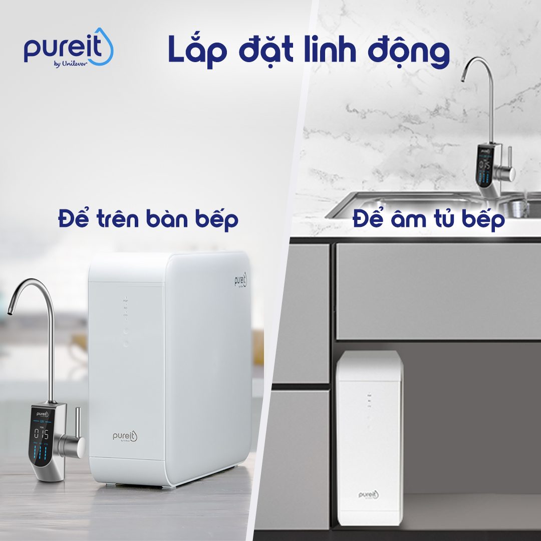 Máy Lọc Nước Âm Tủ Bếp Unilever Pureit DELICA UR5840 (công suất lọc 18000L)