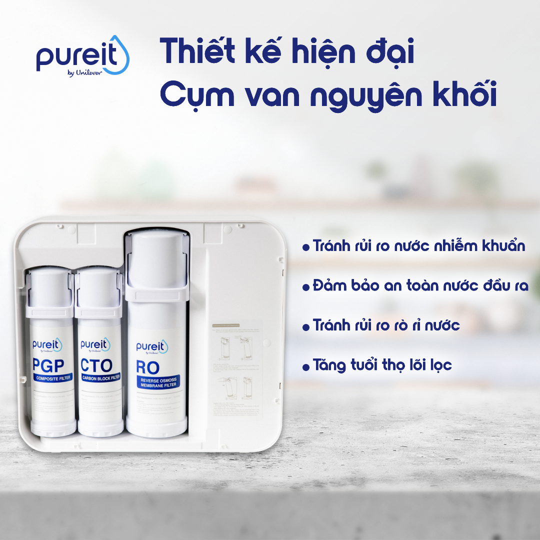 Máy Lọc Nước Âm Tủ Bếp Unilever Pureit DELICA UR5840 (công suất lọc 18000L)