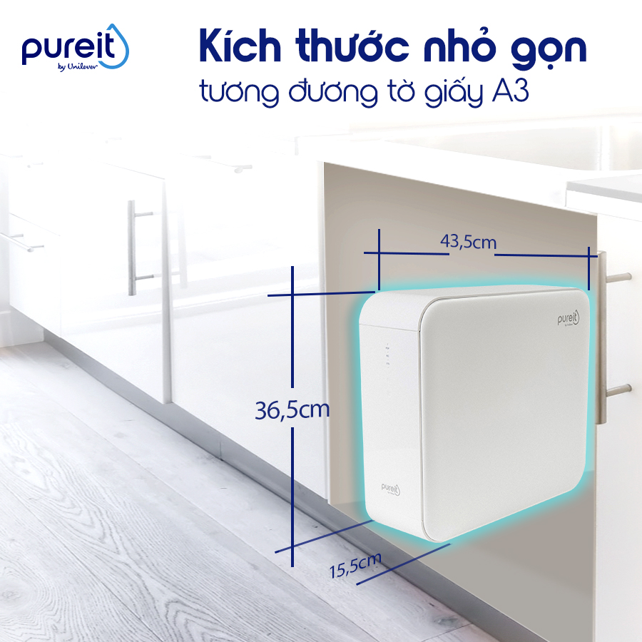 Máy Lọc Nước Âm Tủ Bếp Unilever Pureit DELICA UR5840 (công suất lọc 18000L)