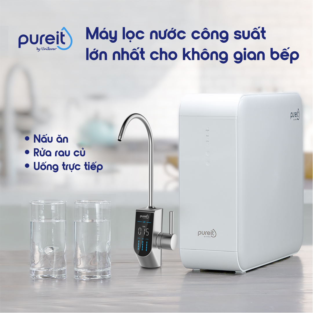 Máy Lọc Nước Âm Tủ Bếp Unilever Pureit DELICA UR5840 (công suất lọc 18000L)