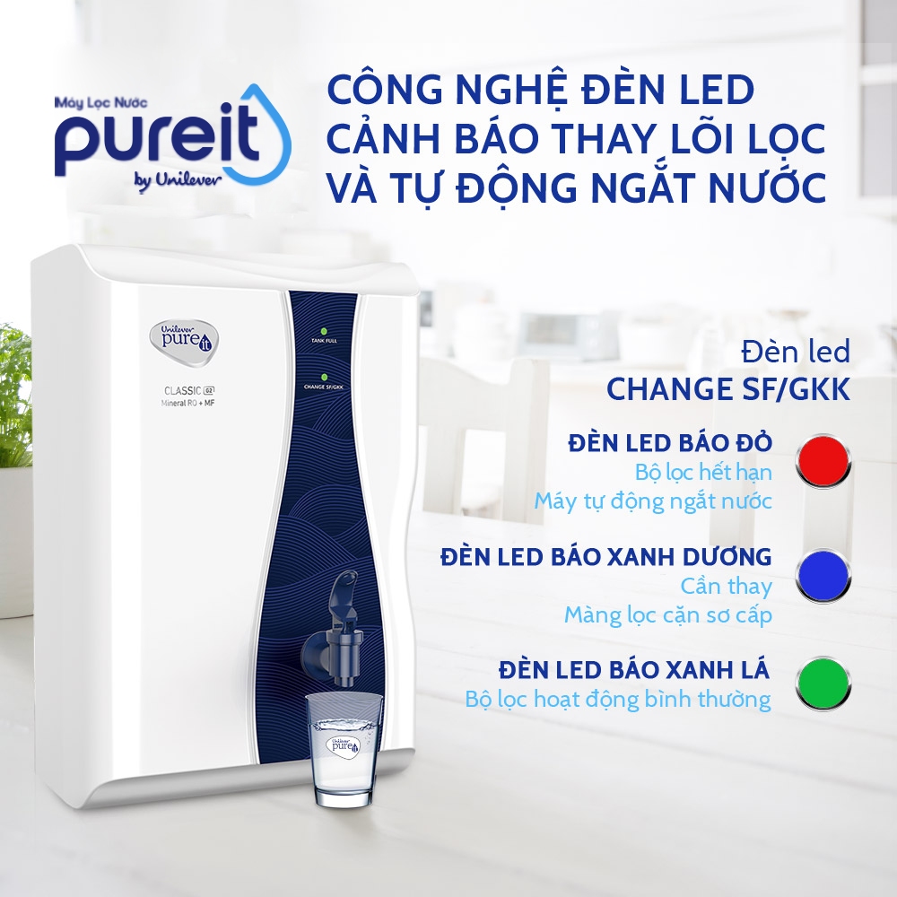 Máy lọc nước Unilever Pureit CASA G2 6 cấp lọc 100% nước tinh khiết