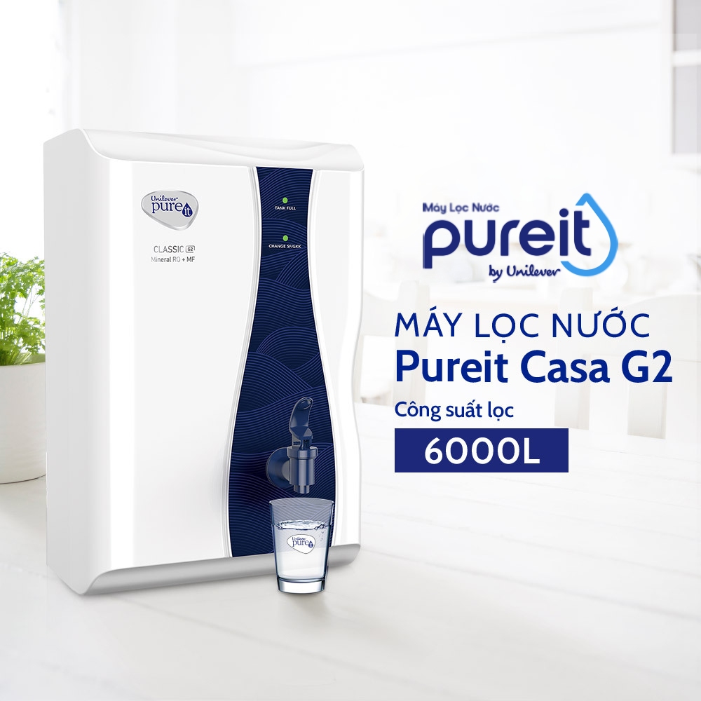 Máy lọc nước Unilever Pureit CASA G2 6 cấp lọc 100% nước tinh khiết