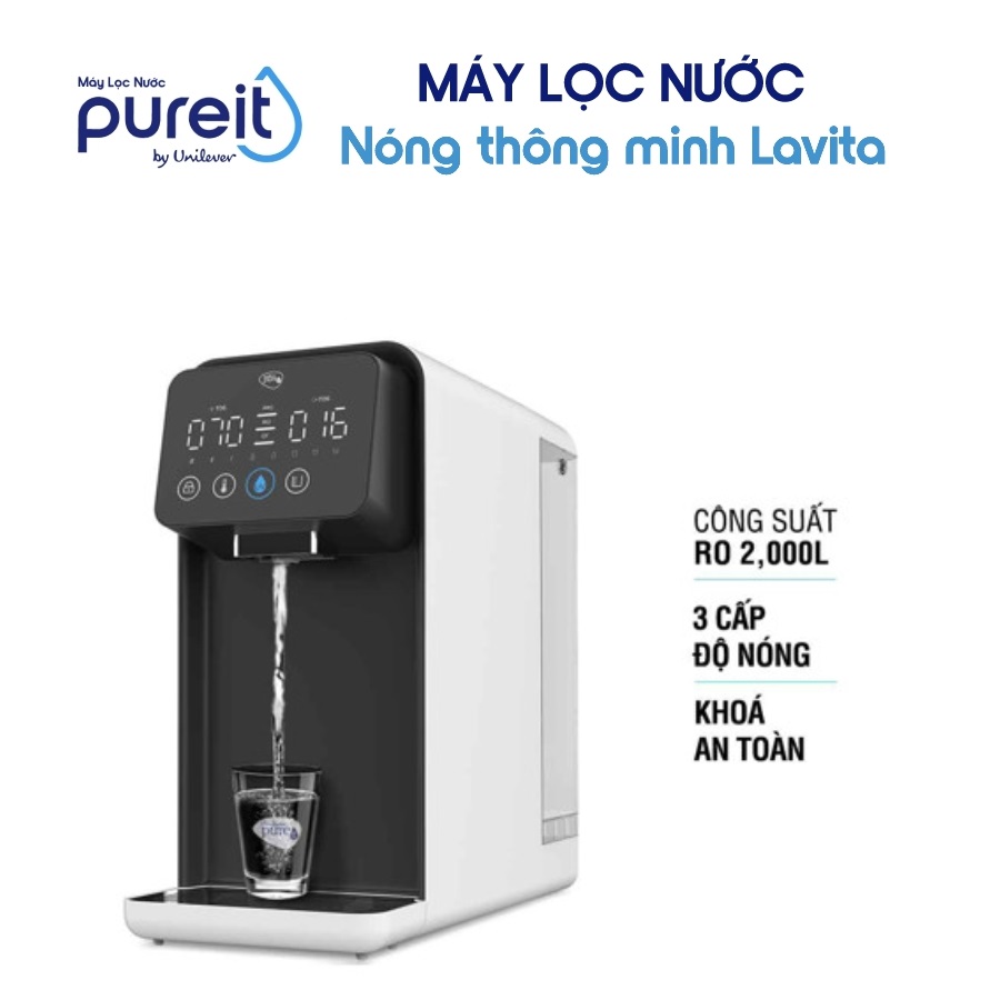 Máy Lọc Nước Unilever Pureit LAVITA Lọc  Sạch & Làm Nóng Thông Minh (công suất lọc 4000L)