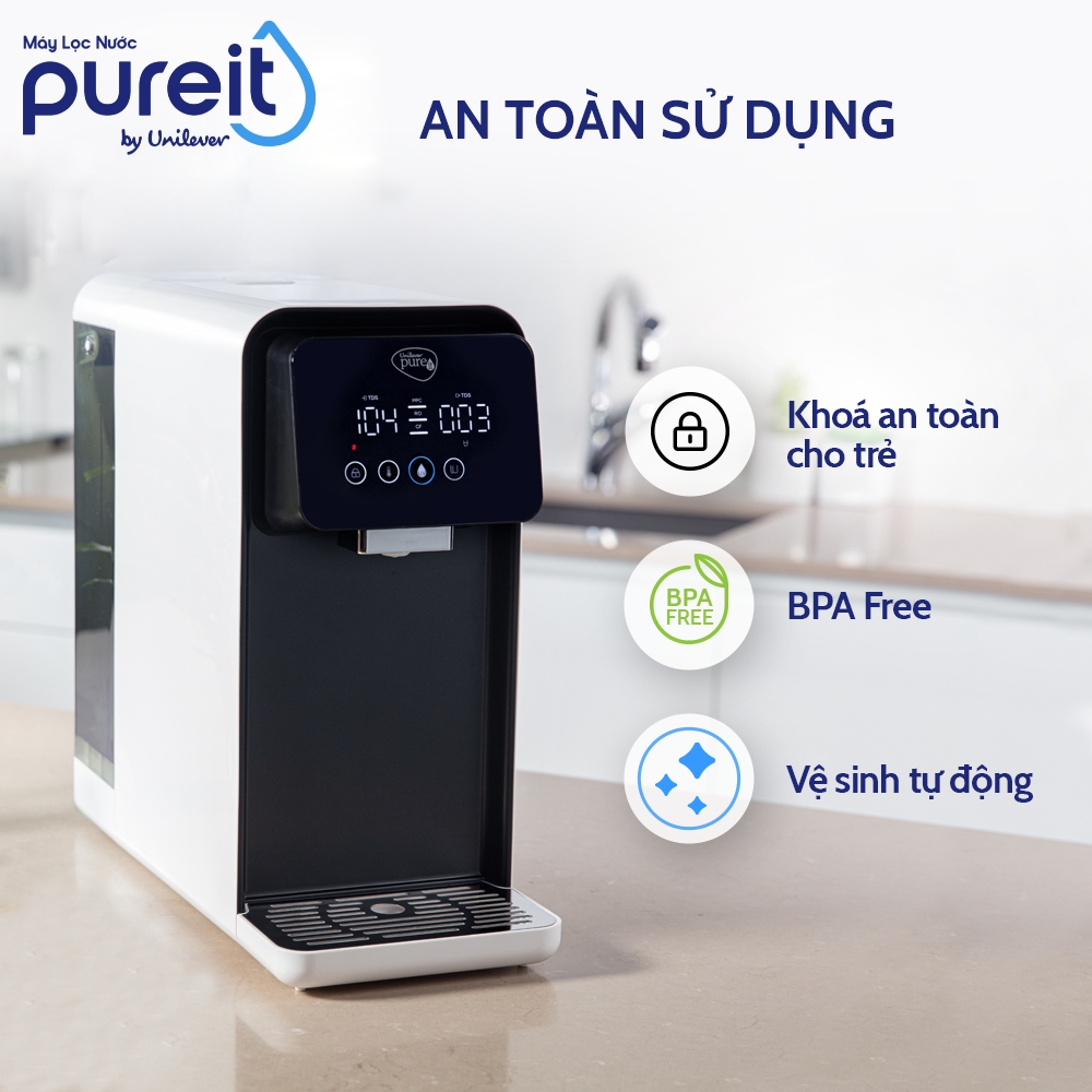 Máy Lọc Nước Unilever Pureit LAVITA Lọc  Sạch & Làm Nóng Thông Minh (công suất lọc 4000L)