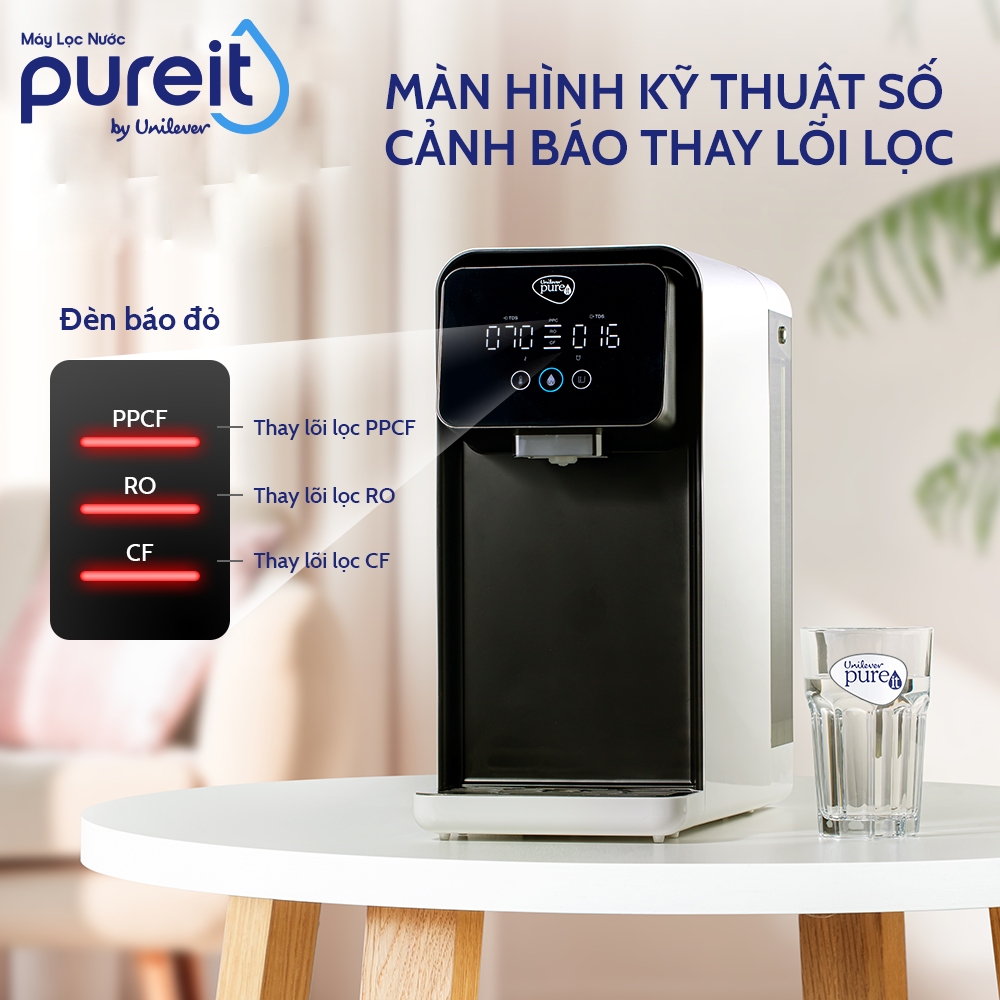 Máy Lọc Nước Unilever Pureit LAVITA Lọc  Sạch & Làm Nóng Thông Minh (công suất lọc 4000L)