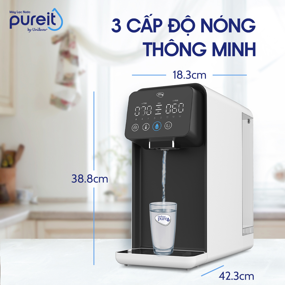 Máy Lọc Nước Unilever Pureit LAVITA Lọc  Sạch & Làm Nóng Thông Minh (công suất lọc 4000L)