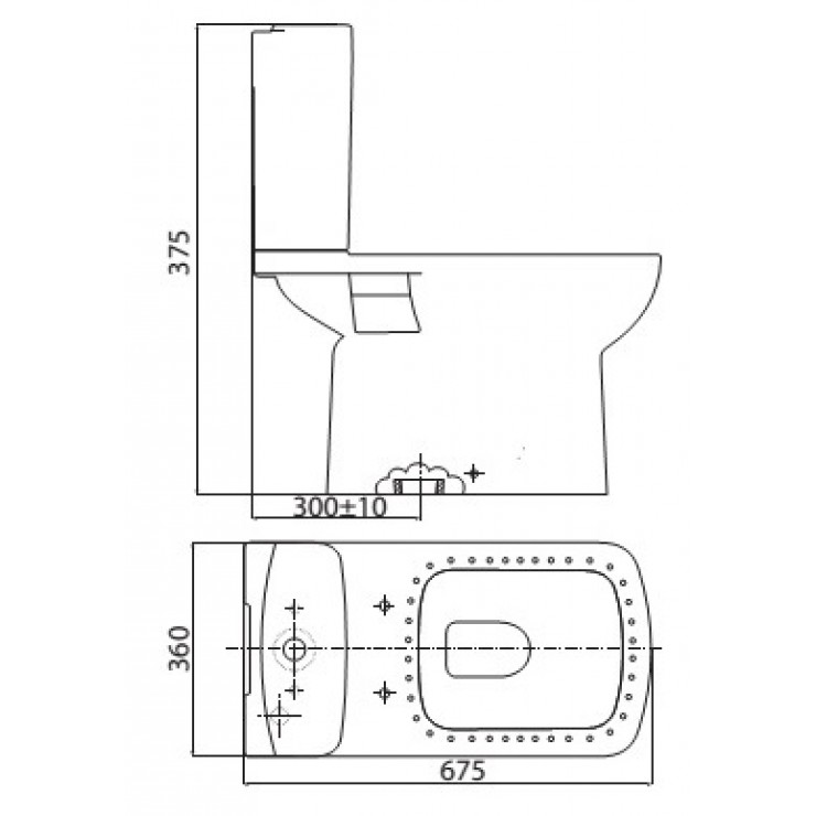 Bồn cầu 2 khối Viglacera VI6 nắp êm