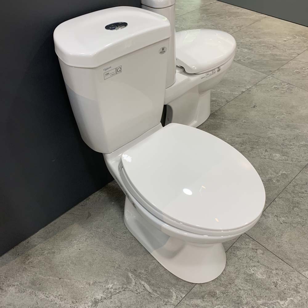 Bồn cầu 2 khối Viglacera VI66 nắp thường / nắp êm