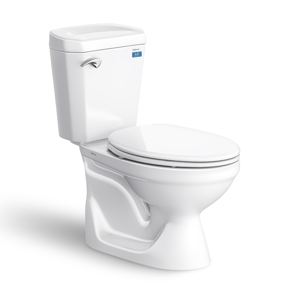 Bồn cầu 2 khối Viglacera VI77 nắp thường (+ lavabo VTL2)