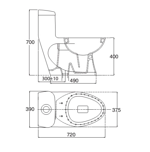Bồn cầu 1 khối Viglacera C0504 nắp êm