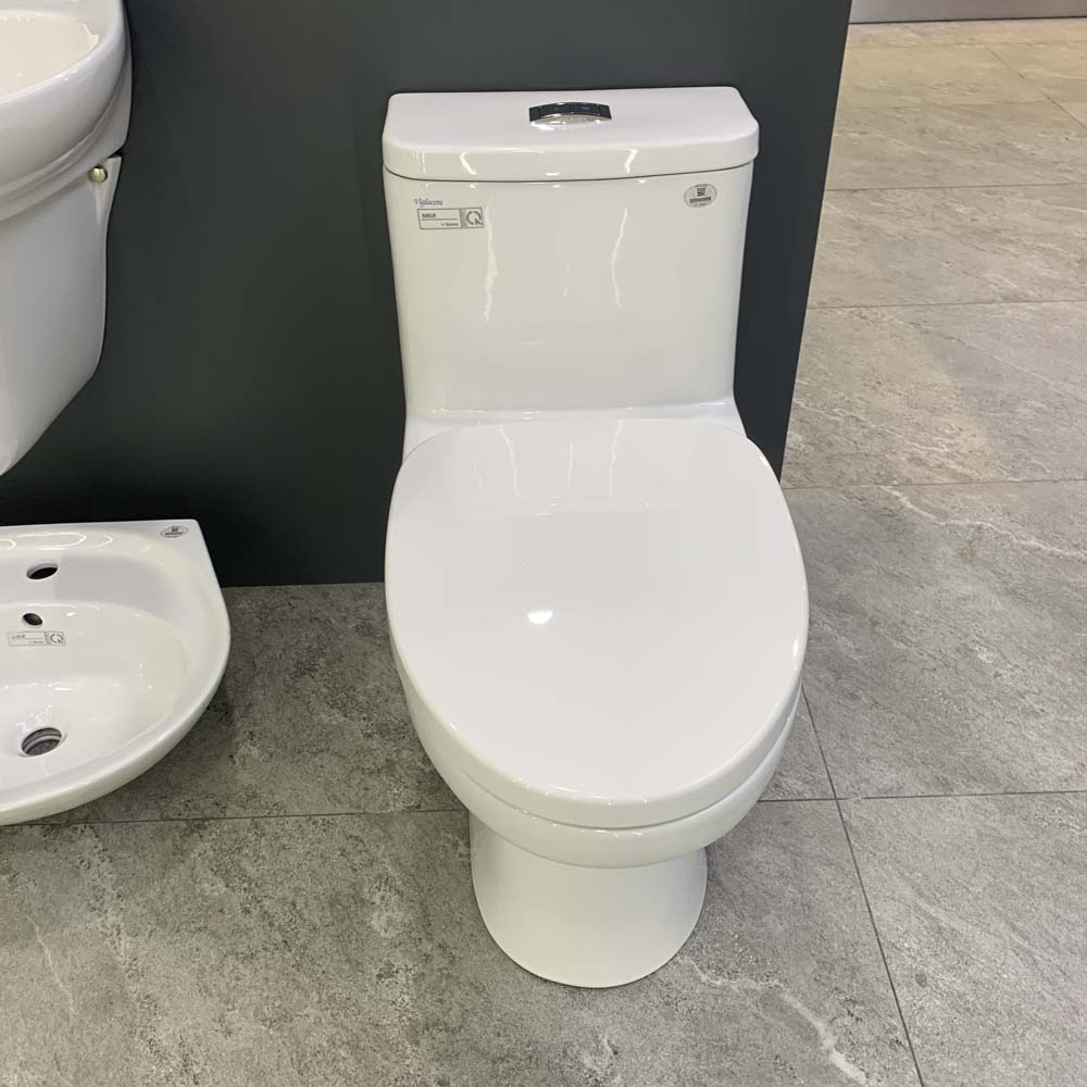 Bồn cầu 1 khối Viglacera Mekong (MK2) nắp êm (+ vòi xịt VG826)