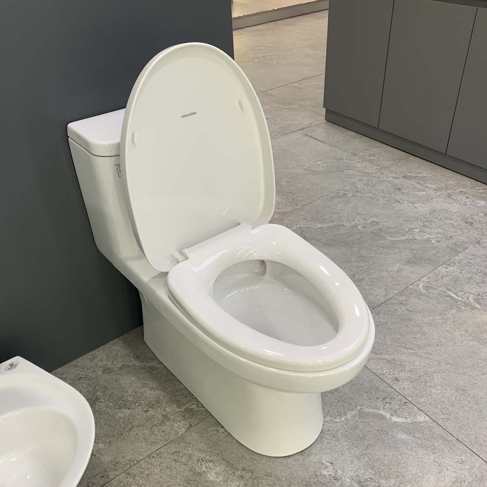 Bồn cầu 1 khối Viglacera Mekong (MK2) nắp êm (+ vòi xịt VG826)