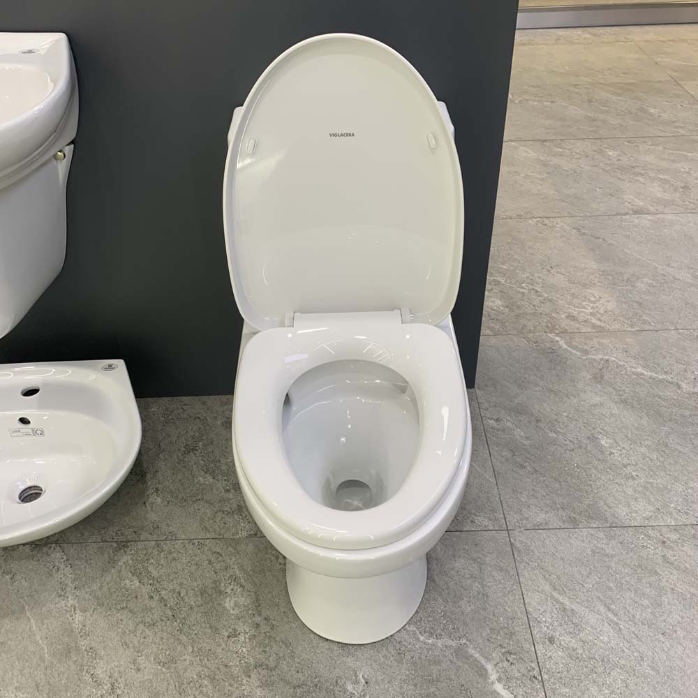 Bồn cầu 1 khối Viglacera Mekong (MK2) nắp êm (+ vòi xịt VG826)
