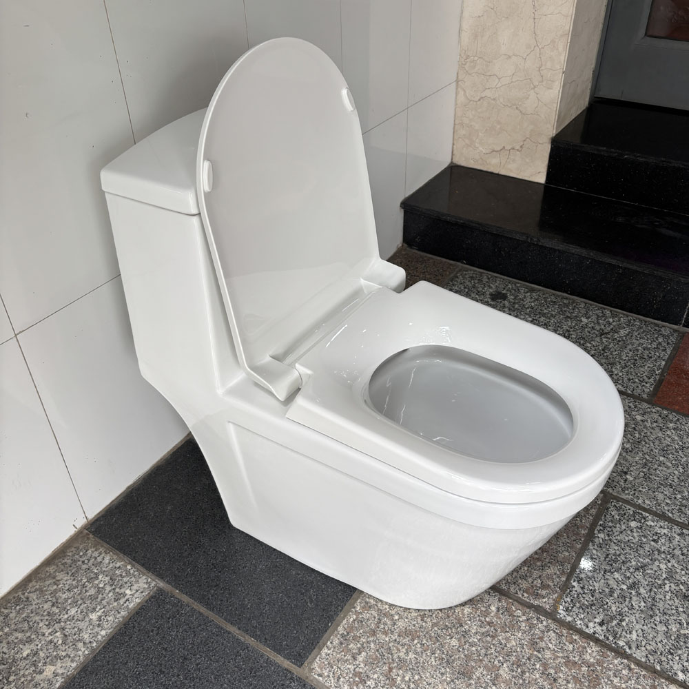 Bồn cầu 1 khối Viglacera V35M nắp êm xả xoáy (+ vòi xịt VG826)