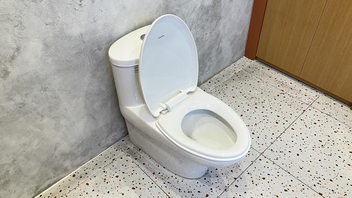 Bồn cầu 1 khối Viglacera V37S nắp êm tráp nhựa con thỏ rời (+ vòi xịt VG826)