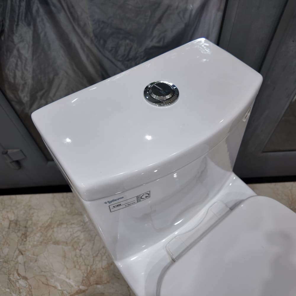 Bồn cầu 1 khối Viglacera V39 nắp êm xả thẳng (+ vòi xịt VG826)