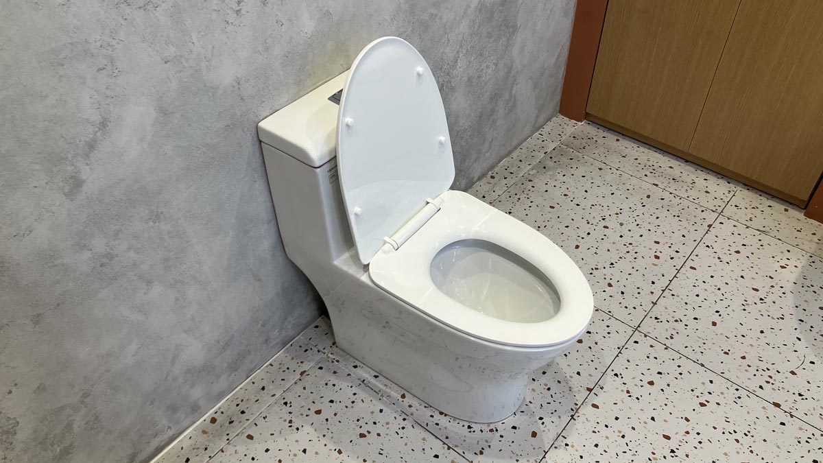 Bồn cầu 1 khối Viglacera V45M nắp êm xả xoáy (+ vòi xịt VG826 & van VG853)