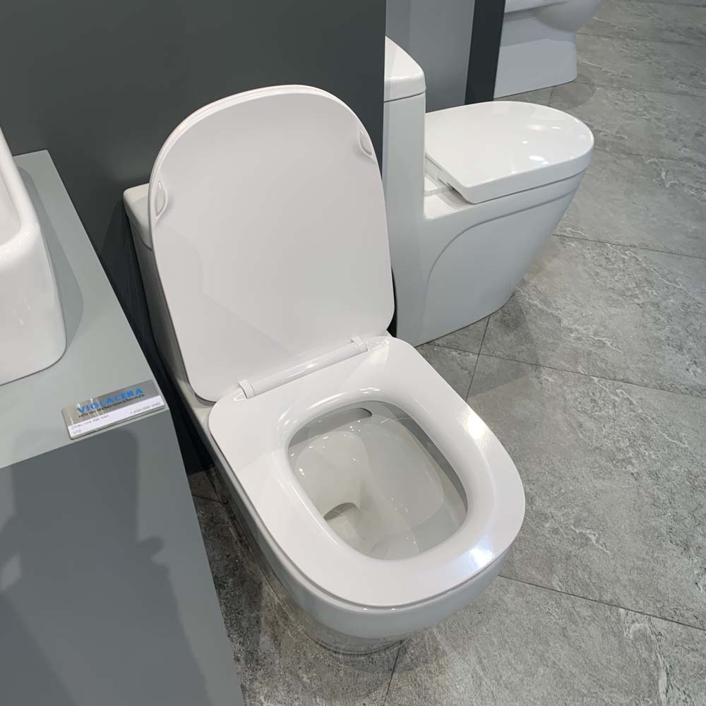 Bồn cầu 1 khối Viglacera V68 nắp êm (+ vòi xịt VG826 & van VG853)