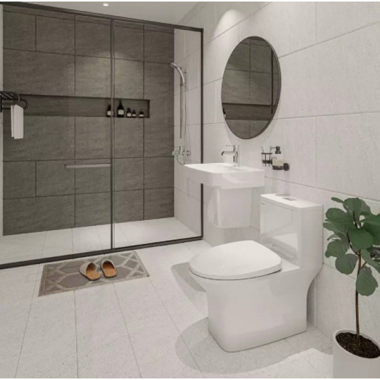 Bồn cầu 1 khối Viglacera V72-CAU nắp êm (+ vòi xịt VG826)